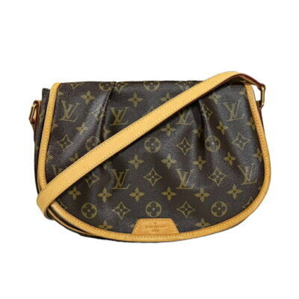 Louis Vuitton Menilmontant Monogram Shoulder Bag Canvas Brown